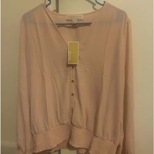 Michael kors powder blush blouse